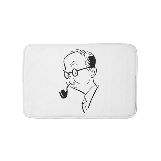 Mann mit Rohr Badematte (Vorderseite)
