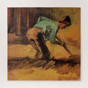 Mann mit Stock gebückt von Vincent van Gogh