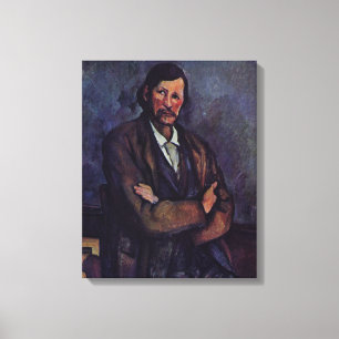Mann mit verschränkten Armen - Paul Cezanne - c186 Leinwanddruck