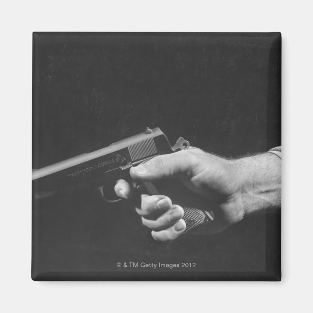Mann mit Waffe Magnet (Vorne)