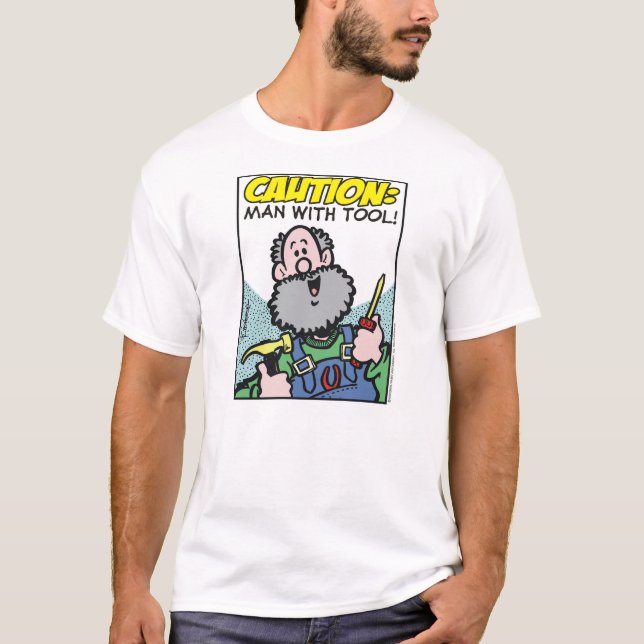 Mann mit Werkzeug T-Shirt (Vorderseite)