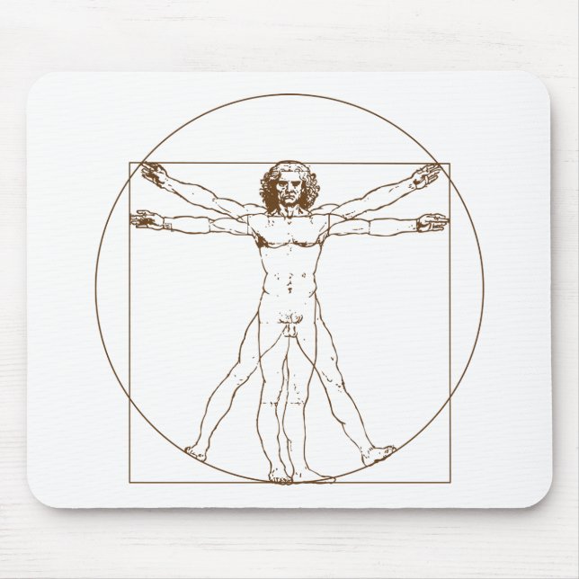 Mann Mousepad Da Vincis Vitruvian (Vorne)