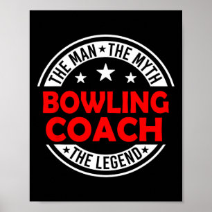 Mann Myth Bowling-Trainer-Legende Lustiger Bowling Poster