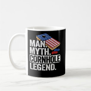 Mann Mythos Legende Cornhole USA Vater Kaffeetasse
