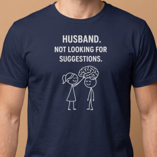 Mann. Nicht auf der Suche nach Vorschlägen. T-Shirt