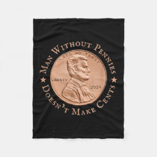 Mann ohne Pennys macht Trump keine Cents Fleecedecke