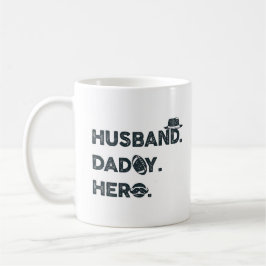 Mann. Papa. Held Kaffeetasse