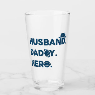 Mann.Papa. Held. Retro-Grafik Glas