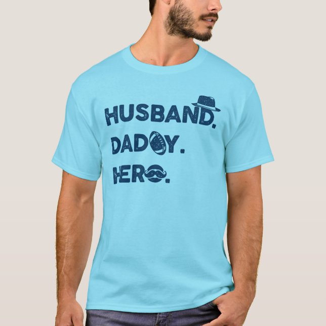  Mann.Papa. Held. Retro-Grafik T-Shirt (Vorderseite)