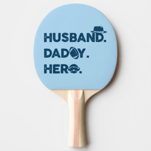  Mann.Papa. Held. Retro-Grafik Tischtennis Schläger