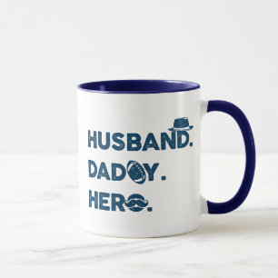 Mann. Papa. Held. Retro Graphic Tasse