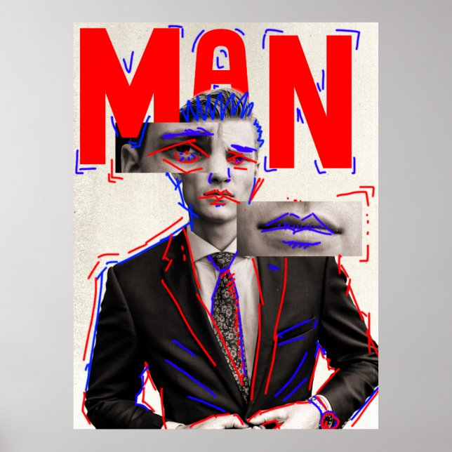 Mann Poster (Vorne)