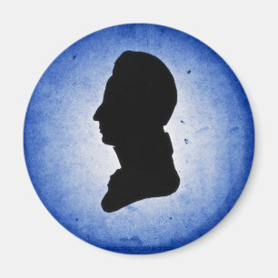 "Mann Silhouette auf Blau" Magnete Magnet