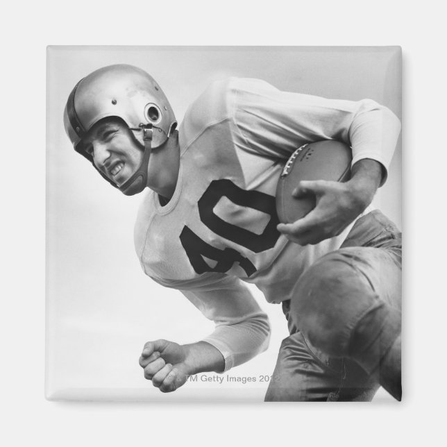 Mann spielt Fußball 3 Magnet (Vorne)