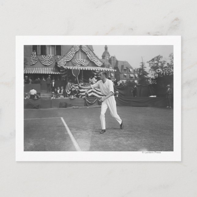 Mann spielt Tennis im Washington DC Turnier Postkarte (Vorderseite)