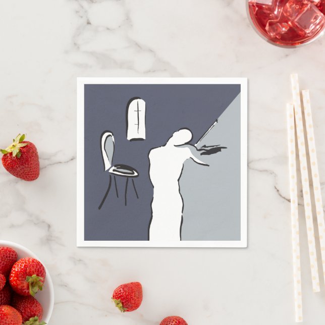 Mann spielt Violine Serviette (Beispiel)