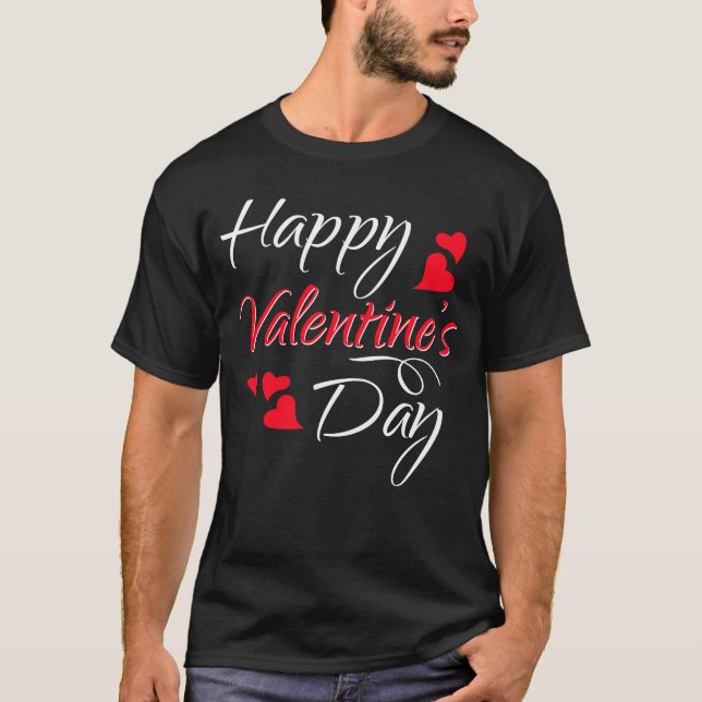Mann T - Shirt mit Valentine Fun Sent #5. (Vorderseite)