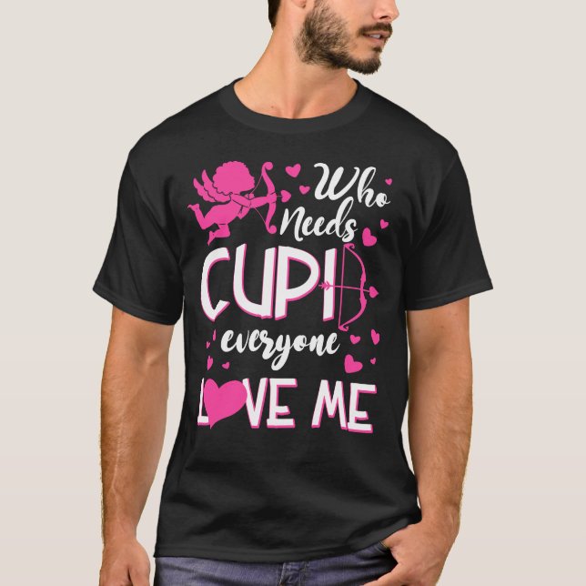 Mann T - Shirt mit Valentine Spaß Satz. (Vorderseite)