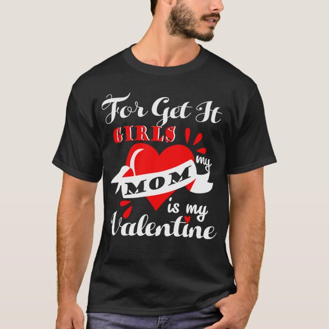 Mann T - Shirt mit Valentine Spaß Satz. (Vorderseite)