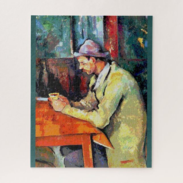 Mann trinkt Kaffee, (Vertikal)