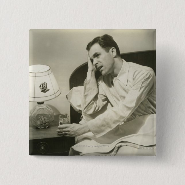 Mann-Trinkwasser Button (Vorderseite)