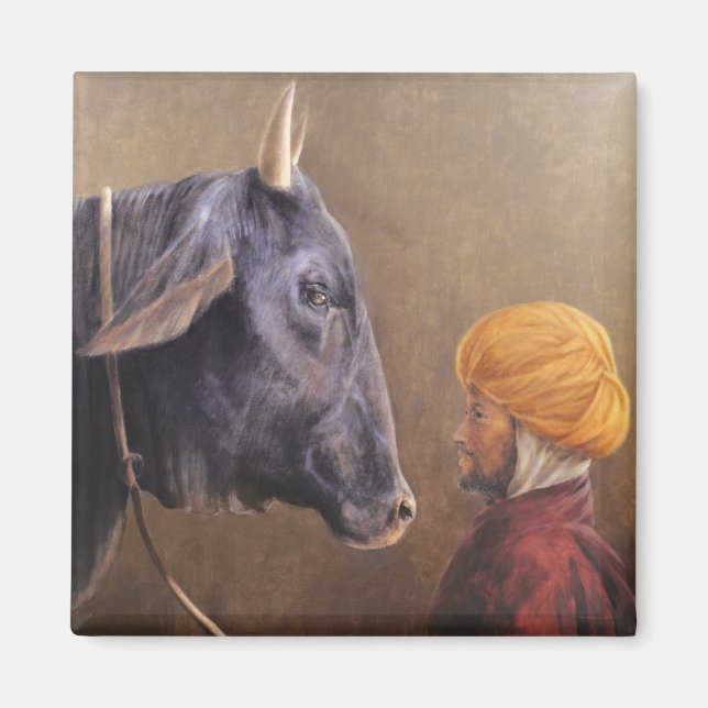 Mann und Bull Magnet (Vorne)