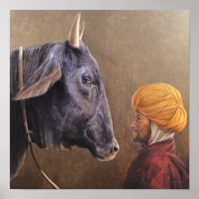 Mann und Bull Poster (Vorne)