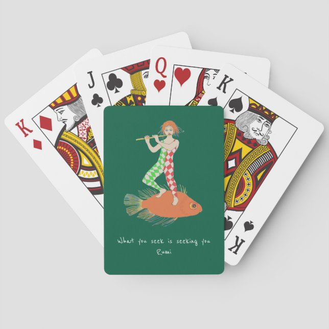 Mann und Fisch Spielkarten (Rückseite)