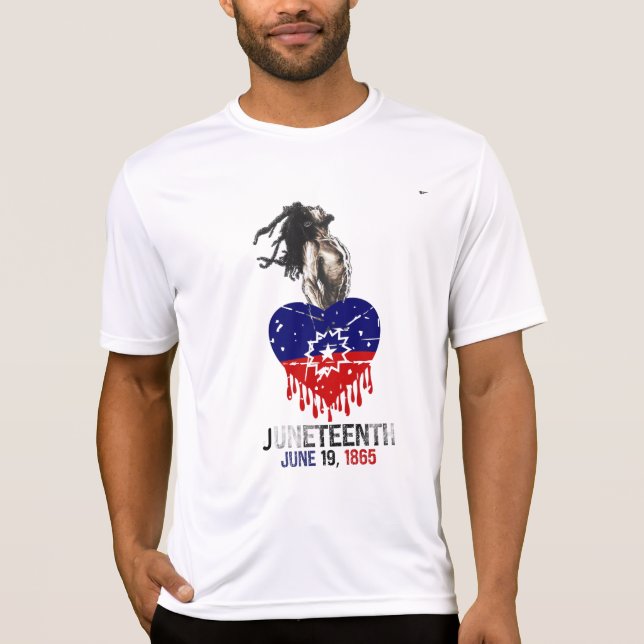 Mann und Flagge des 10. Juni T-Shirt (Vorderseite)