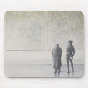 Mann und Frau in einer Kunst-Galerie Mousepad