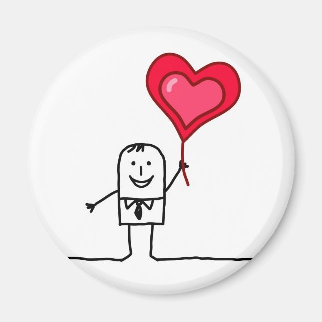 Mann und Herz Magnet (Vorne)