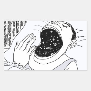 MANN UND KOSMOS RECHTECKIGER AUFKLEBER