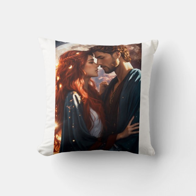 Mann und schöne Mädchenbilder Kissen (Vorderseite)