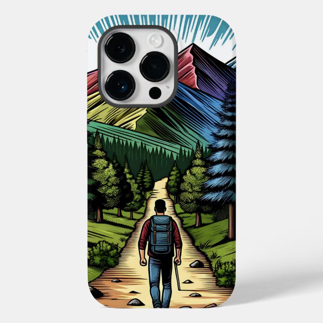 Mann Wandern Case-Mate iPhone 14 Pro Hülle (Rückseite)