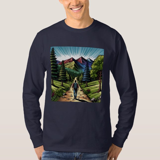Mann Wandern T-Shirt (Vorderseite)