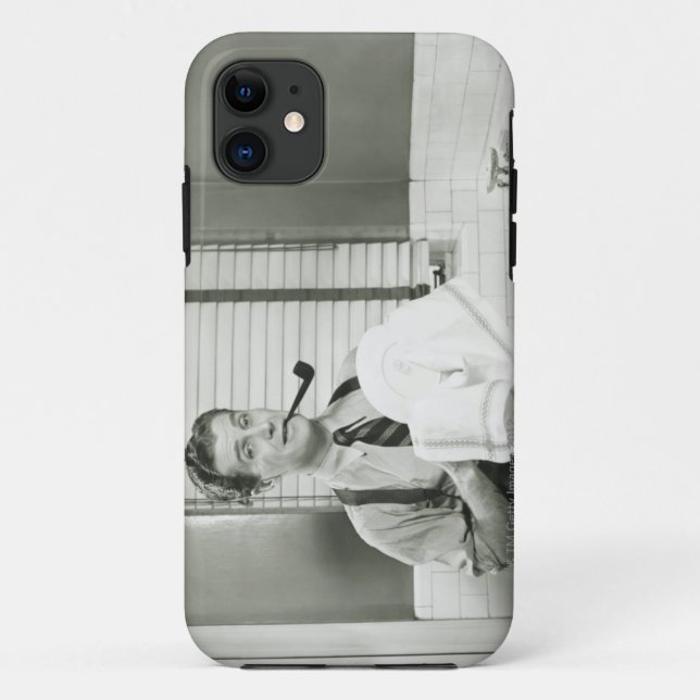 Mann wäscht Geschirr Case-Mate iPhone Hülle (Rückseite)