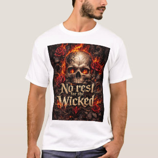 Mann weißes T-Shirt Totenkopf-Design