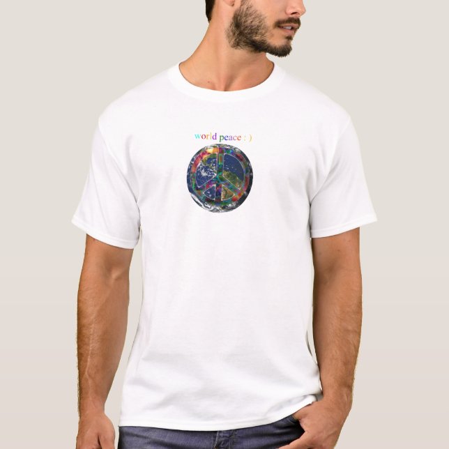 Mann-Weltfrieden T-Shirt (Vorderseite)
