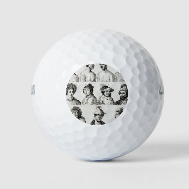 Mann, Wunder, Räuber, eiserner Mann, Portrait Golfball (Vorderseite)