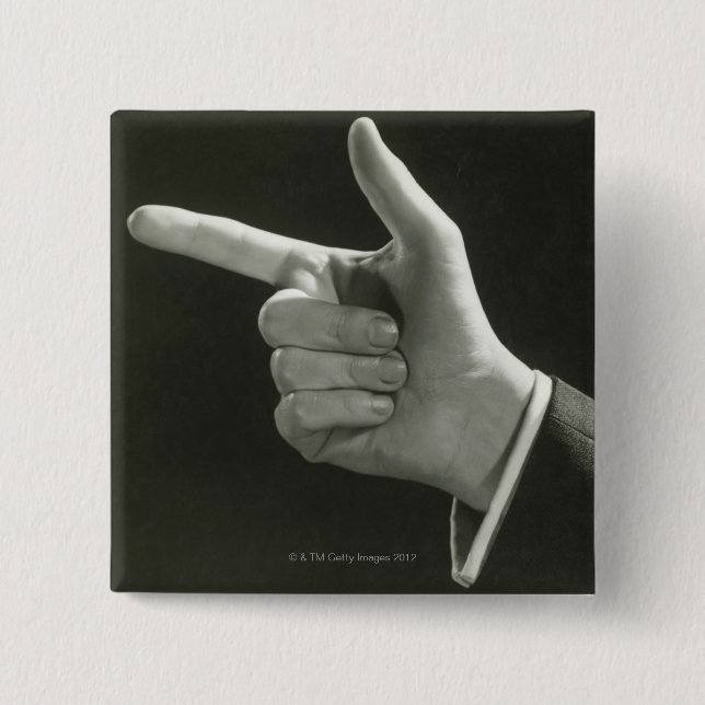 Mann-Zeigen Button (Vorderseite)