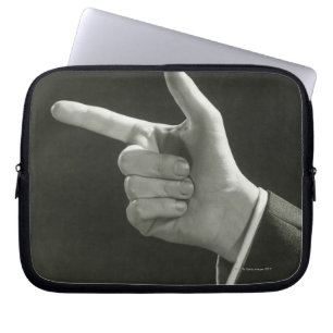 Mann-Zeigen Laptopschutzhülle