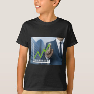 Mann zeigt Touchscreen-Konzept für Aktienkurse T-Shirt