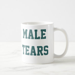 Mann zerreißt ironischen Misandry Türkis Kaffeetasse