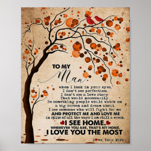 Mann zu meinem Mann sehe ich Zuhause Poster