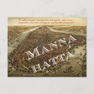 Mannahatta — Carte postale de Whitman's Manhattan