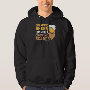 Männchen Bart und Bier trinken Haare wachsen Hoodie