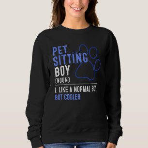 Männchen Haustiere sitzen Junge wie ein normaler J Sweatshirt