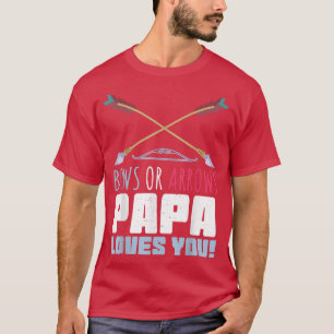Männchen zeigen Pfeile oder Bogen Papa des Kindes T-Shirt