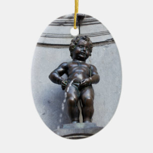 Mannekin Pis in Brussels Keramikornament