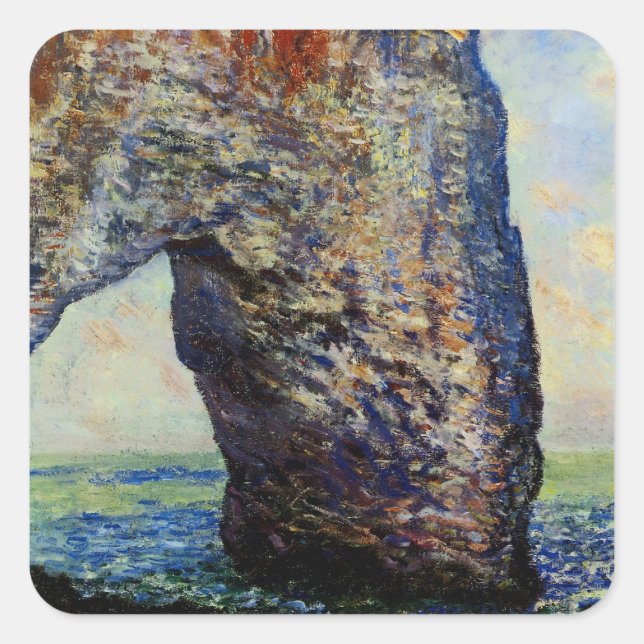 Manneporte, Etretat, II Quadratischer Aufkleber (Vorderseite)